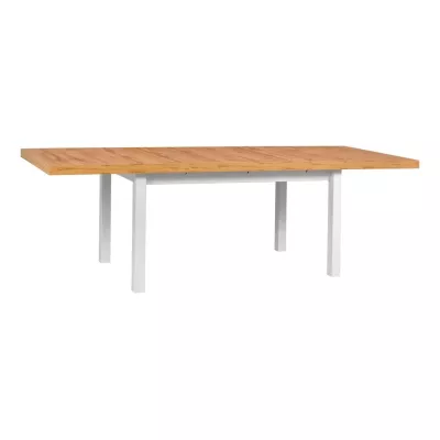 Jedálenský stôl 92x160/240 (2x40) PENELOPE 6 - dub wotan / biely