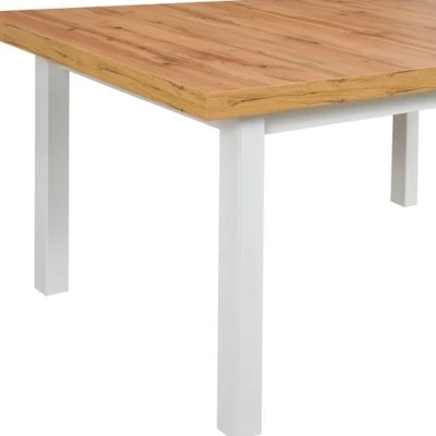 Jedálenský stôl 92x160/240 (2x40) PENELOPE 6 - dub wotan / biely