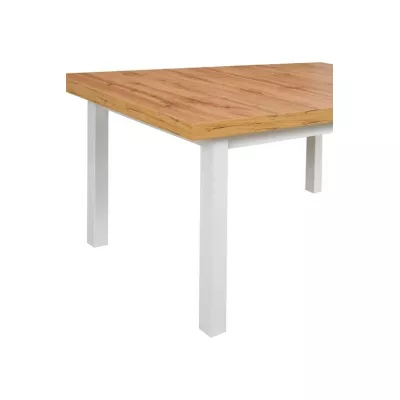 Jedálenský stôl 92x160/240 (2x40) PENELOPE 6 - dub wotan / biely