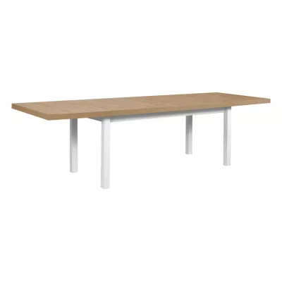 Jedálenský stôl 100x200/280 (2x40) PENELOPE 7 - dub artisan / biely