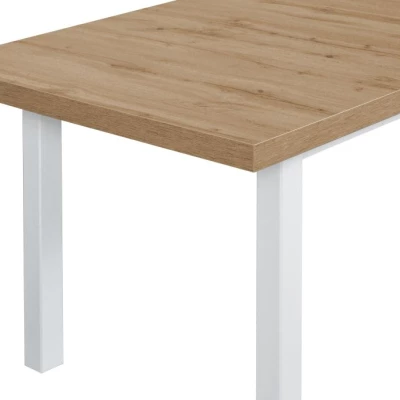 Jedálenský stôl 100x200/280 (2x40) PENELOPE 7 - dub artisan / biely