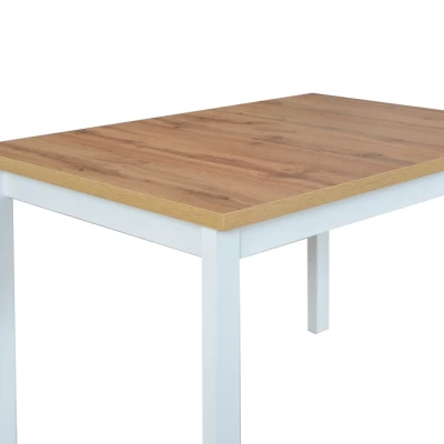 Jedálenský stôl 80X120 DOROTA 1S - dub wotan / biely