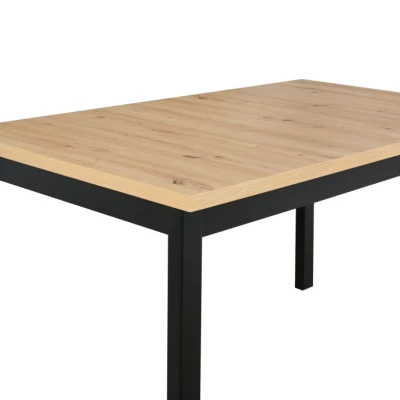 Jedálenský stôl 80X120 DOROTA 1S - dub artisan / čierny