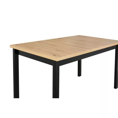 Jedálenský stôl 80X120 DOROTA 1S - dub artisan / čierny