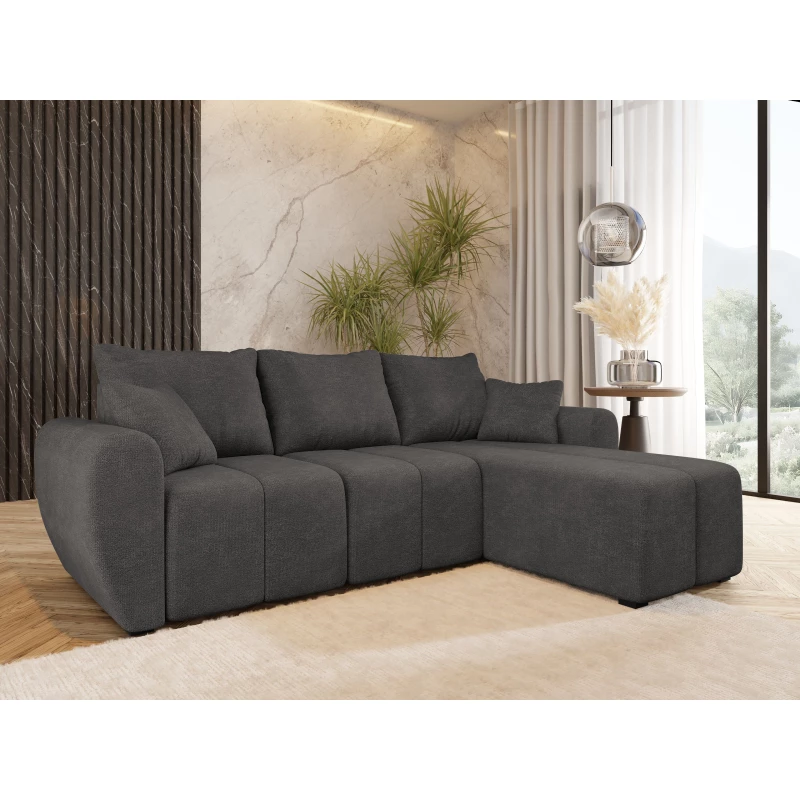 Dizajnová rozkladacia sedačka BIANA - tmavo šedá