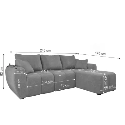 Dizajnová rozkladacia sedačka BIANA - čierna