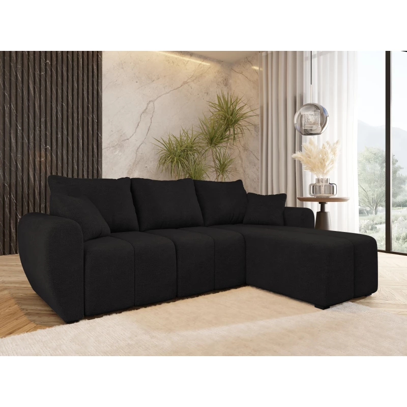 Dizajnová rozkladacia sedačka BIANA - čierna