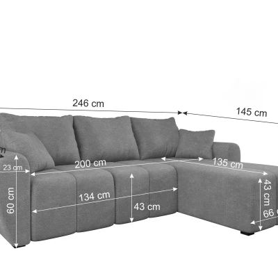 Dizajnová rozkladacia sedačka BIANA - hnedá