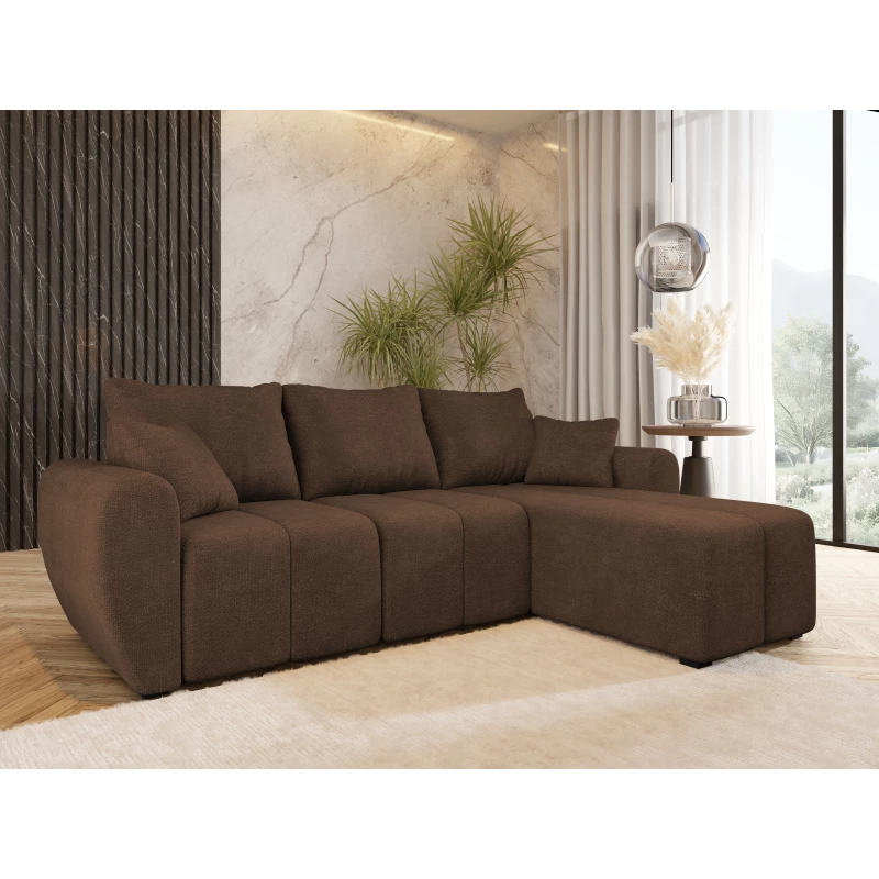 Dizajnová rozkladacia sedačka BIANA - hnedá