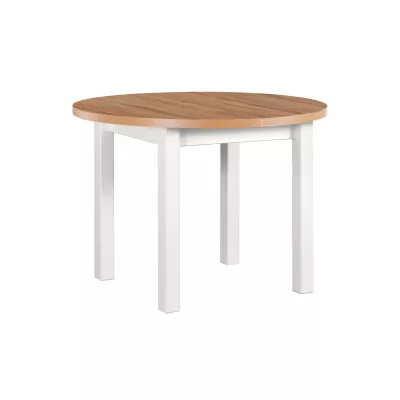 Okrúhly jedálenský stôl 100(180)x100 HELGA 4 - dub grandson / biely