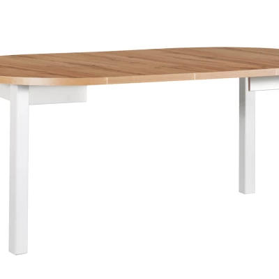 Okrúhly jedálenský stôl 100(180)x100 HELGA 4 - dub grandson / biely