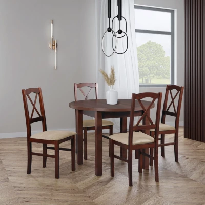 Okrúhly jedálenský stôl 100(180)x100 HELGA 4 - orech