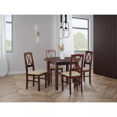 Okrúhly jedálenský stôl 100(180)x100 HELGA 4 - orech