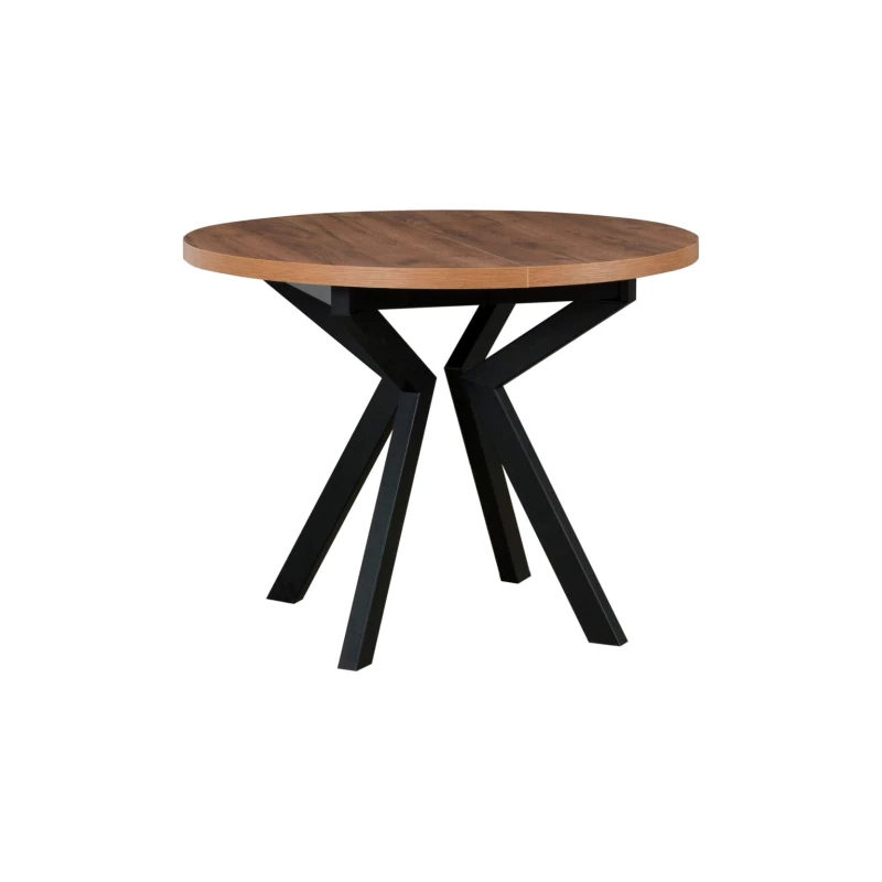 Rozkladací jedálenský stôl 100(180)x100 NAPOLEON 8 - dub wotan / čierny