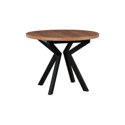 Rozkladací jedálenský stôl 100(180)x100 NAPOLEON 8 - dub wotan / čierny