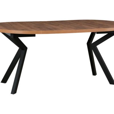 Rozkladací jedálenský stôl 100(180)x100 NAPOLEON 8 - dub wotan / čierny