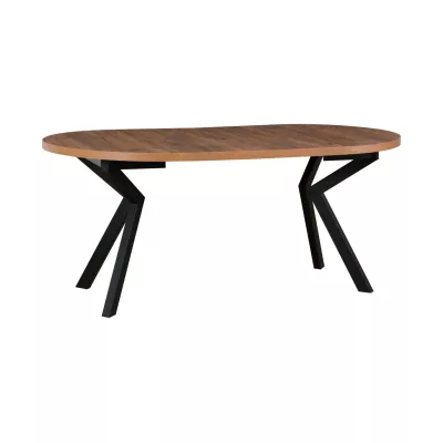 Rozkladací jedálenský stôl 100(180)x100 NAPOLEON 8 - dub wotan / čierny