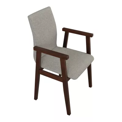 Jedálenská stolička ADENA - orech / šedá