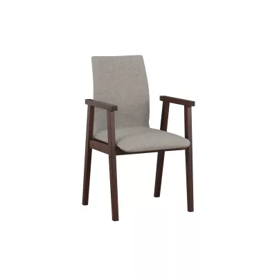 Jedálenská stolička ADENA - orech / šedá