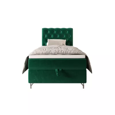 Čalúnená boxspringová posteľ 90x200 ADRIA 2 - zelená