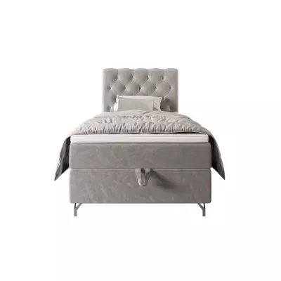 Čalúnená boxspringová posteľ 90x200 ADRIA 2 - svetlo šedá