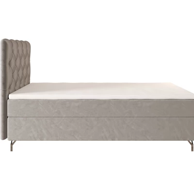 Čalúnená boxspringová posteľ 100x200 ADRIA 2 - svetlo šedá