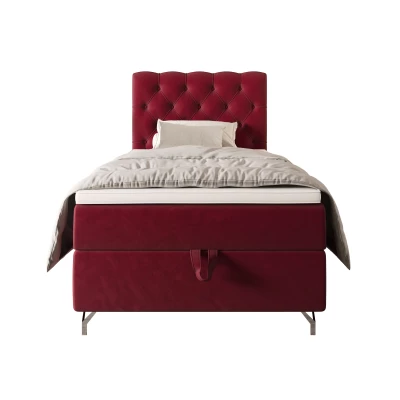 Čalúnená boxspringová posteľ 120x200 ADRIA 2 - červená