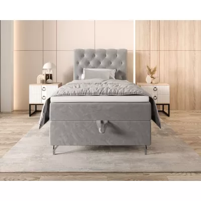 Čalúnená boxspringová posteľ 120x200 ADRIA 2 - svetlo šedá