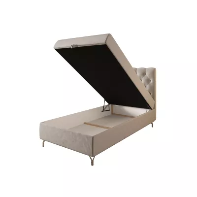 Čalúnená boxspringová posteľ 120x200 ADRIA 2 - svetlo šedá