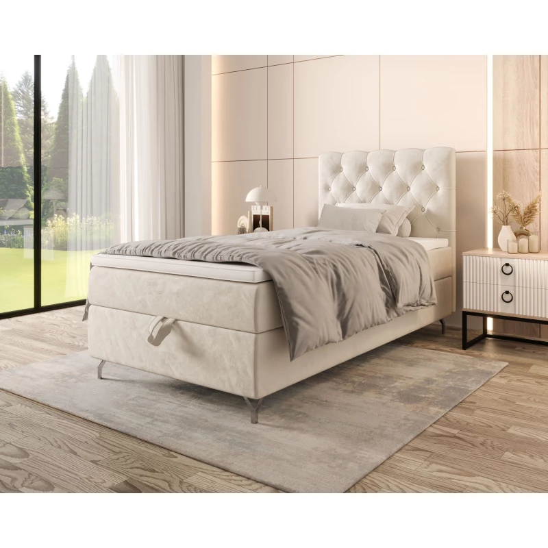 Čalúnená boxspringová posteľ 90x200 ADRIA COMFORT 2 - béžová
