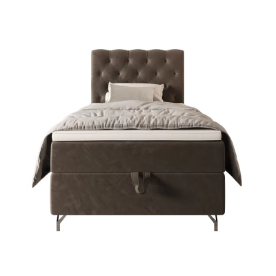 Čalúnená boxspringová posteľ 90x200 ADRIA COMFORT 2 - hnedá