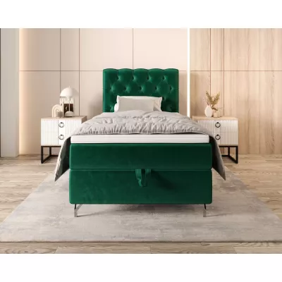 Čalúnená boxspringová posteľ 90x200 ADRIA COMFORT 2 - zelená