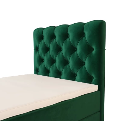 Čalúnená boxspringová posteľ 90x200 ADRIA COMFORT 2 - zelená