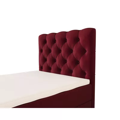 Čalúnená boxspringová posteľ 90x200 ADRIA COMFORT 2 - červená
