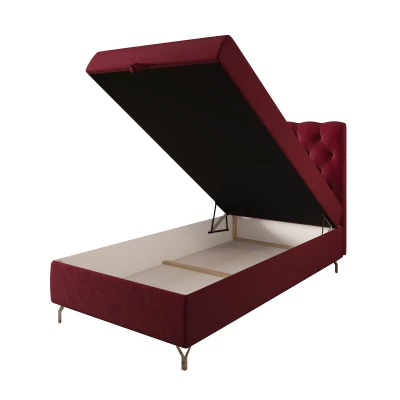 Čalúnená boxspringová posteľ 90x200 ADRIA COMFORT 2 - červená