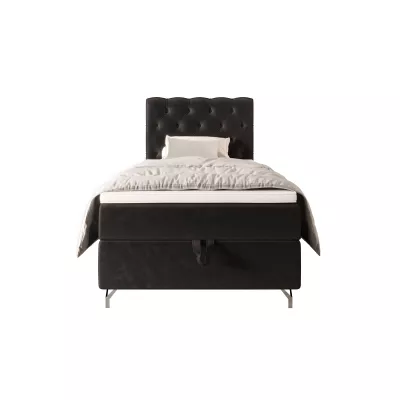 Čalúnená boxspringová posteľ 90x200 ADRIA COMFORT 2 - tmavo šedá