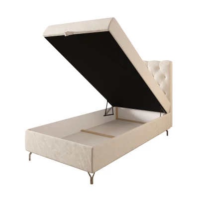 Čalúnená boxspringová posteľ 100x200 ADRIA COMFORT 2 - béžová