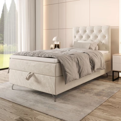 Čalúnená boxspringová posteľ 100x200 ADRIA COMFORT 2 - béžová