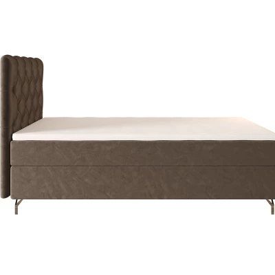 Čalúnená boxspringová posteľ 100x200 ADRIA COMFORT 2 - hnedá