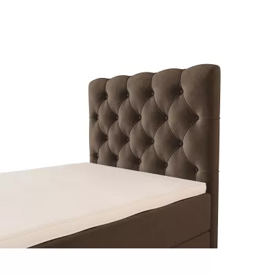 Čalúnená boxspringová posteľ 100x200 ADRIA COMFORT 2 - hnedá