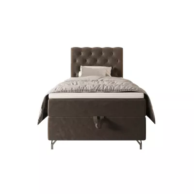 Čalúnená boxspringová posteľ 100x200 ADRIA COMFORT 2 - hnedá