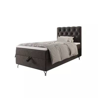 Čalúnená boxspringová posteľ 100x200 ADRIA COMFORT 2 - šedá