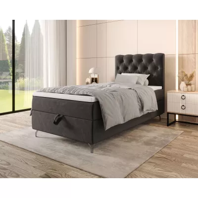 Čalúnená boxspringová posteľ 100x200 ADRIA COMFORT 2 - šedá