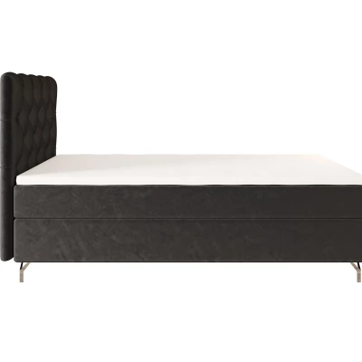 Čalúnená boxspringová posteľ 100x200 ADRIA COMFORT 2 - tmavo šedá