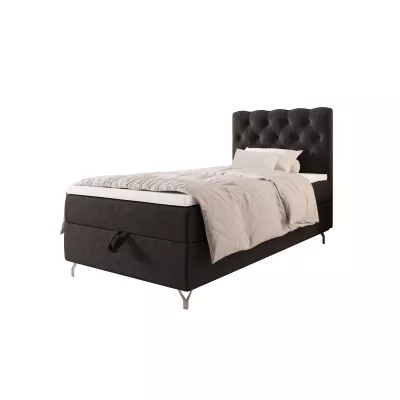 Čalúnená boxspringová posteľ 100x200 ADRIA COMFORT 2 - tmavo šedá