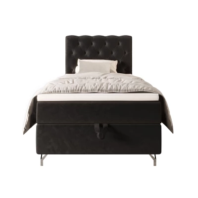 Čalúnená boxspringová posteľ 100x200 ADRIA COMFORT 2 - tmavo šedá