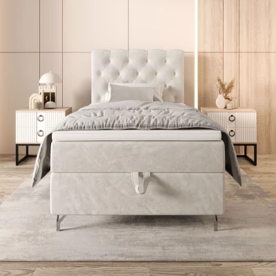 Čalúnená boxspringová posteľ 120x200 ADRIA COMFORT 2 - béžová