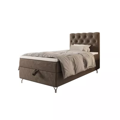 Čalúnená boxspringová posteľ 120x200 ADRIA COMFORT 2 - hnedá