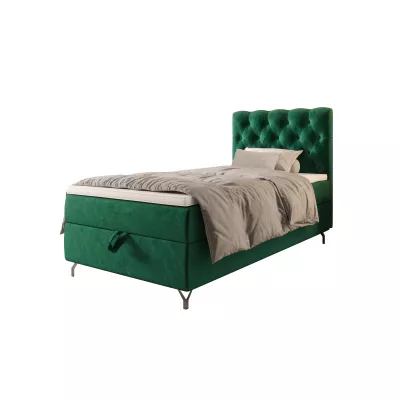 Čalúnená boxspringová posteľ 120x200 ADRIA COMFORT 2 - zelená