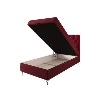Čalúnená boxspringová posteľ 120x200 ADRIA COMFORT 2 - červená